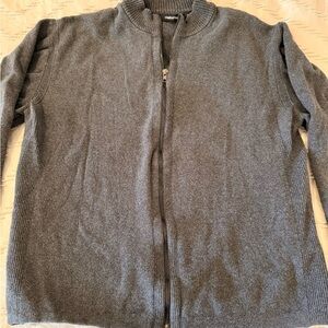 Claiborne Men's Zip-Up Gray Sweater